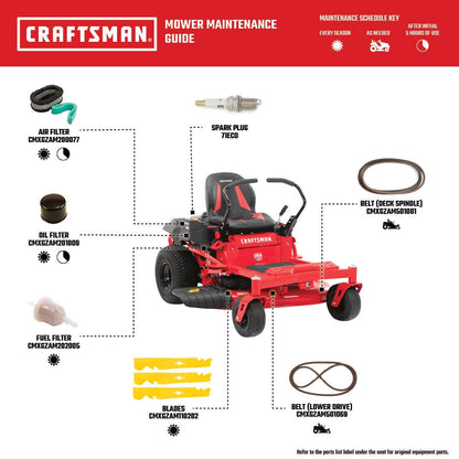 Craftsman Z5200 42-in 20-HP V-twin Gas Zero-Turn Riding Lawn Mower Rubber CMXGNAM211701