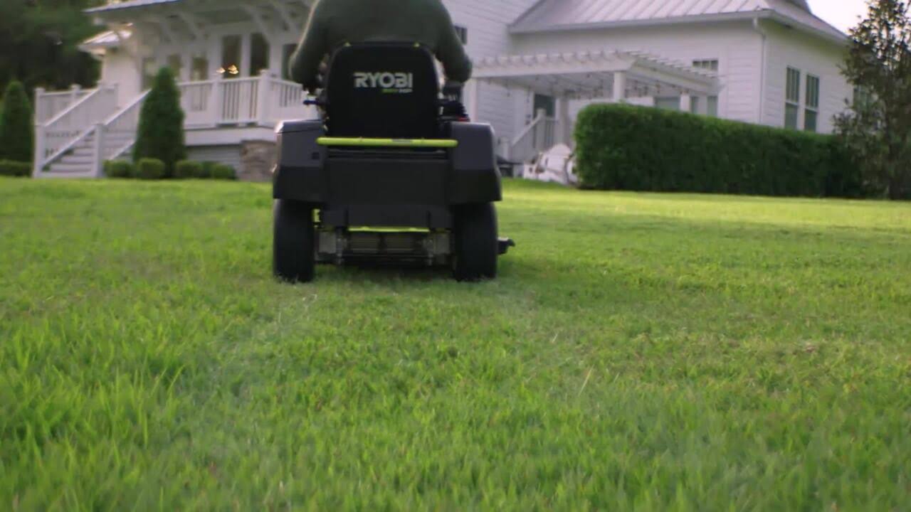 RYOBI 80V HP Brushless 30 in. Battery Electric Cordless Zero Turn Riding Mower with 80V 10 Ah Batteries and Charger